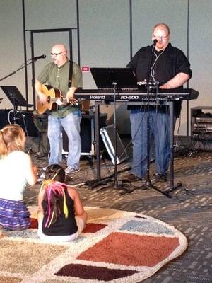 Jonathan and Ed leading worship.