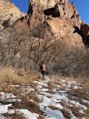 Red rocks.