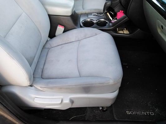 Here is the car seat after the clean. It came out beautiful.