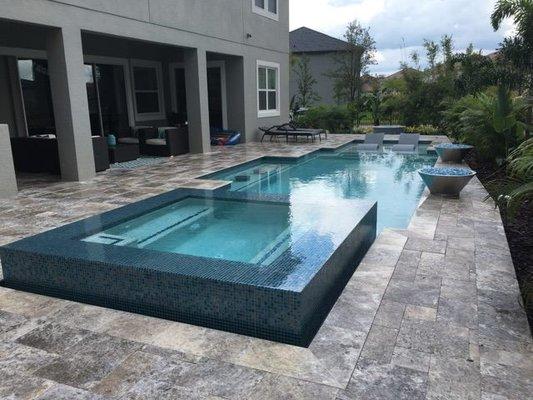 Travertine Pool Deck