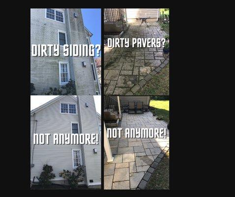 Professional Safe Exterior House Washing & Patio Paver Cleaning.