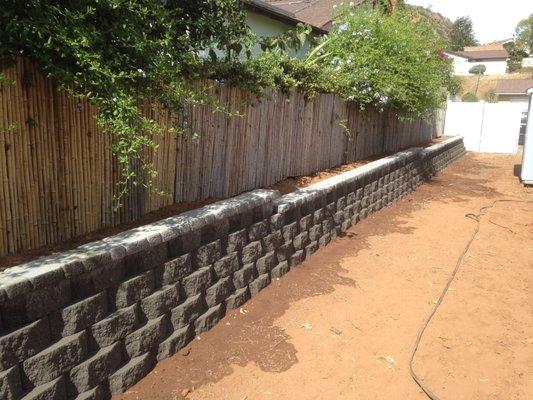 I built this retaining wall.