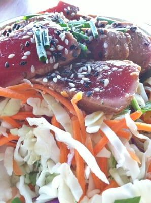 Sesame Crusted Ahi Tuna with Asian Slaw