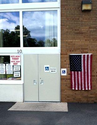 Gym/voter entrance