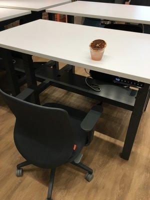 Adjustable height desk!