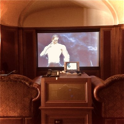 Dedicated Home Theater with automated lighting and shading