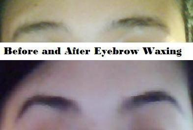 Before and After Marina waxed my eyebrows