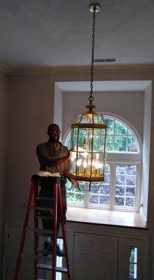 We do chandeliers and light fixtures too!