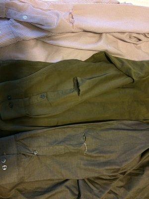 Damaged dress shirts from cleaner.