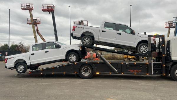 My car loaded on the carrier