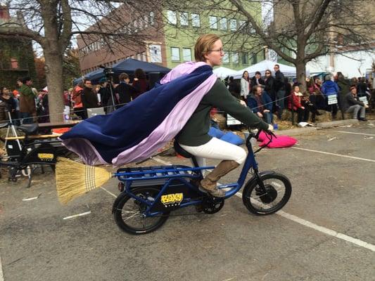 Quidditch on bikes for the Wizarding Weekend!