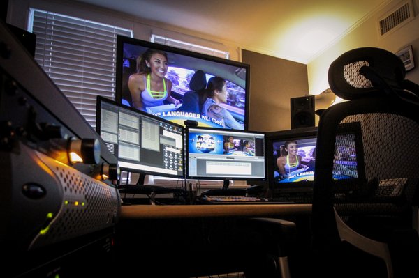 Edit room 1 at JOSUBU Productions editing promos for Amazing Race on CBS.