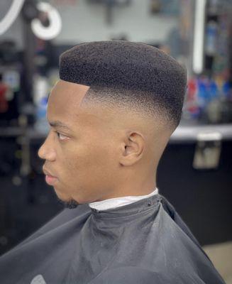 High top/bald fade