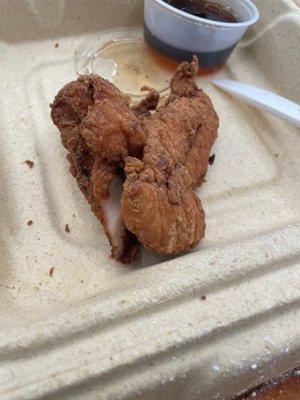 Refried chicken no taste that i spit out