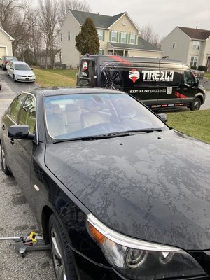 New Tires Installation at customer home locations