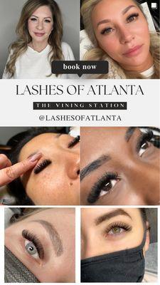 Different styles of lashes