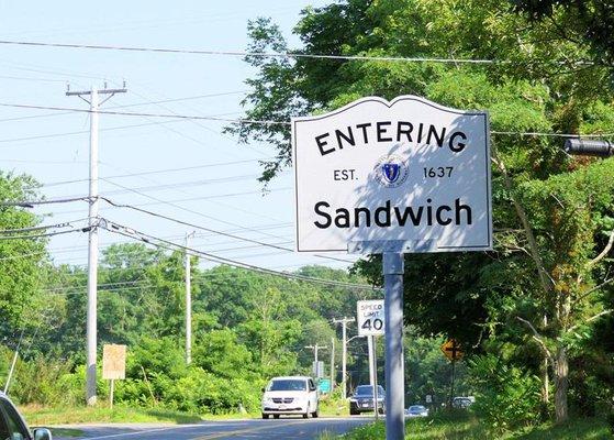 Entering Sandwich from Bourne.