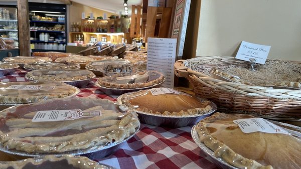 So many freshly baked pies, and other treats, to choose from!