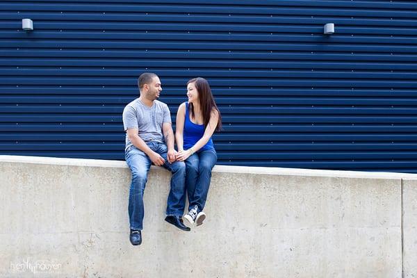 Engagement session downtown Detroit Michigan