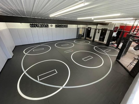 Wrestling and MMA workout area